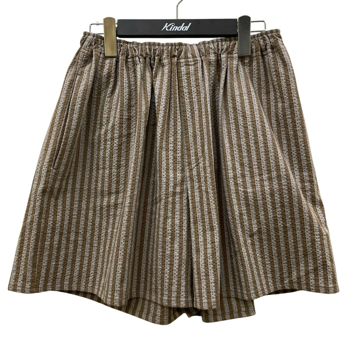 Cristaseya　MAXI BOXER ストライプ柄 ボクサーパンツ ハーフパンツ ショートパンツ 10SR-24-SRC-BR ブラウン サイズ：XS （クリスタセヤ）
