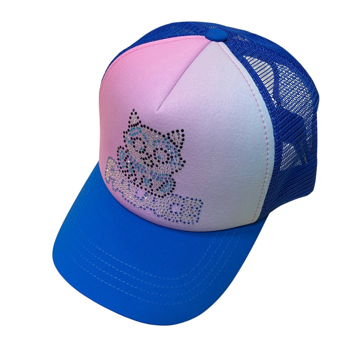 【中古】PALACE　ラインストーンキャップ ブルー サイズ：- 【080826】（パレス）