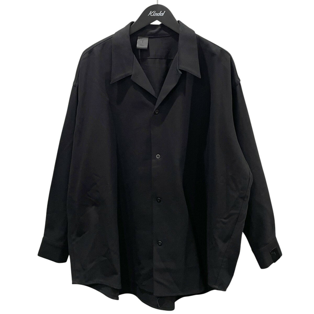 N．HOOLYWOOD　24AW オープンカラー長袖シャツ COMPILE SHIRT コンパイル シャツ 2242-SH28-004 ブラック サイズ：38 （エヌハリウッド）