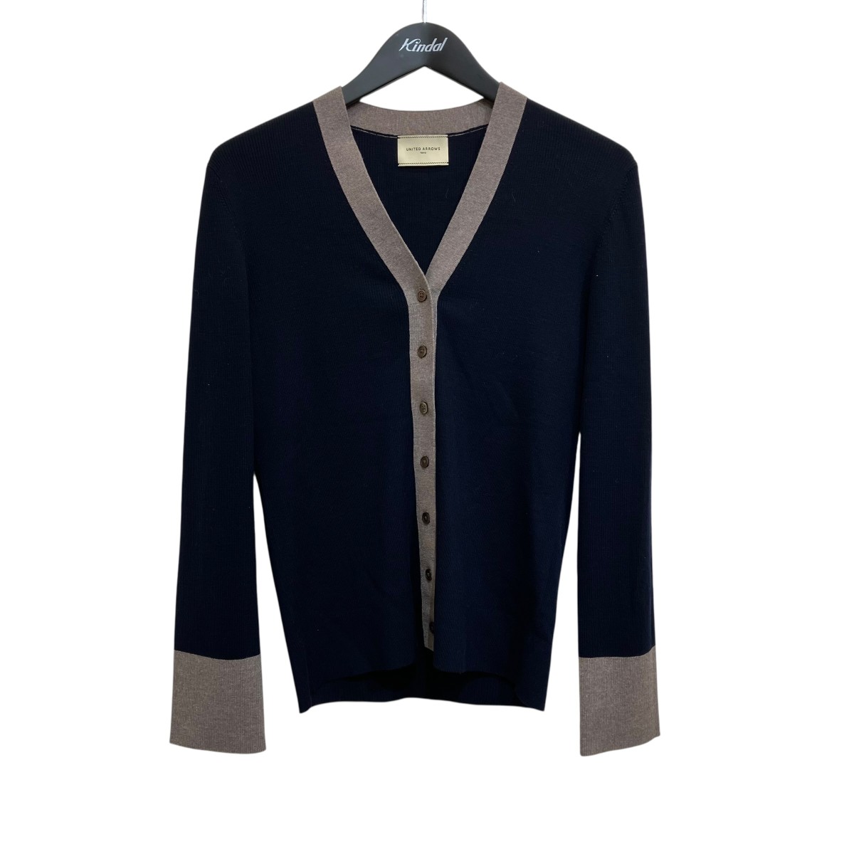 UNITED ARROWS TOKYO　18G ウール リブ ニット 15281990111 ネイビー サイズ：Free （ユナイテッドアローズ）