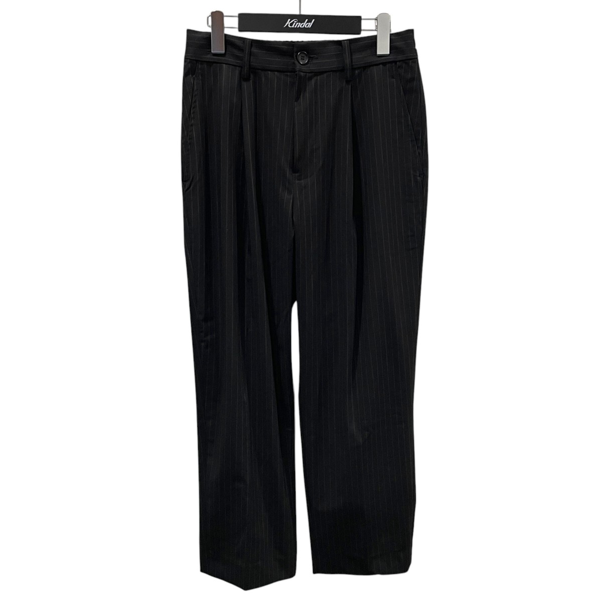 【中古】19SO　ストライプ柄タックパンツ 19SO-96 ブラック サイズ：M 【210726】（ナインティーンエスオー）