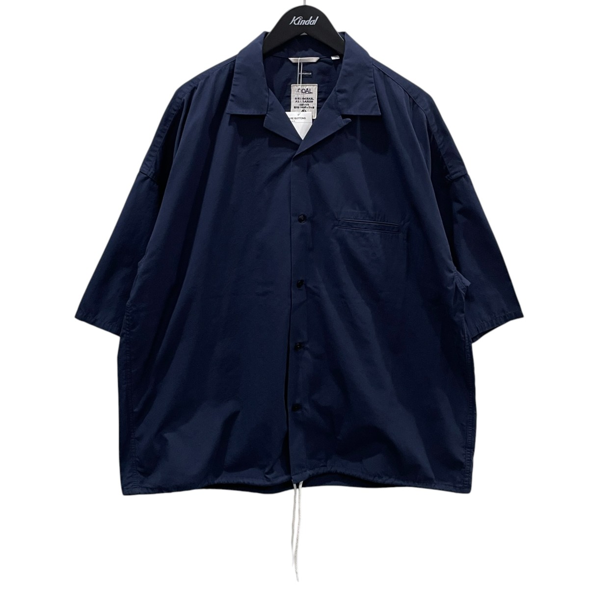 nanamica 24SS 오픈 칼라 반소매 셔츠 Open Collar S/S Shirt SUGS412 네이비 사이즈: L