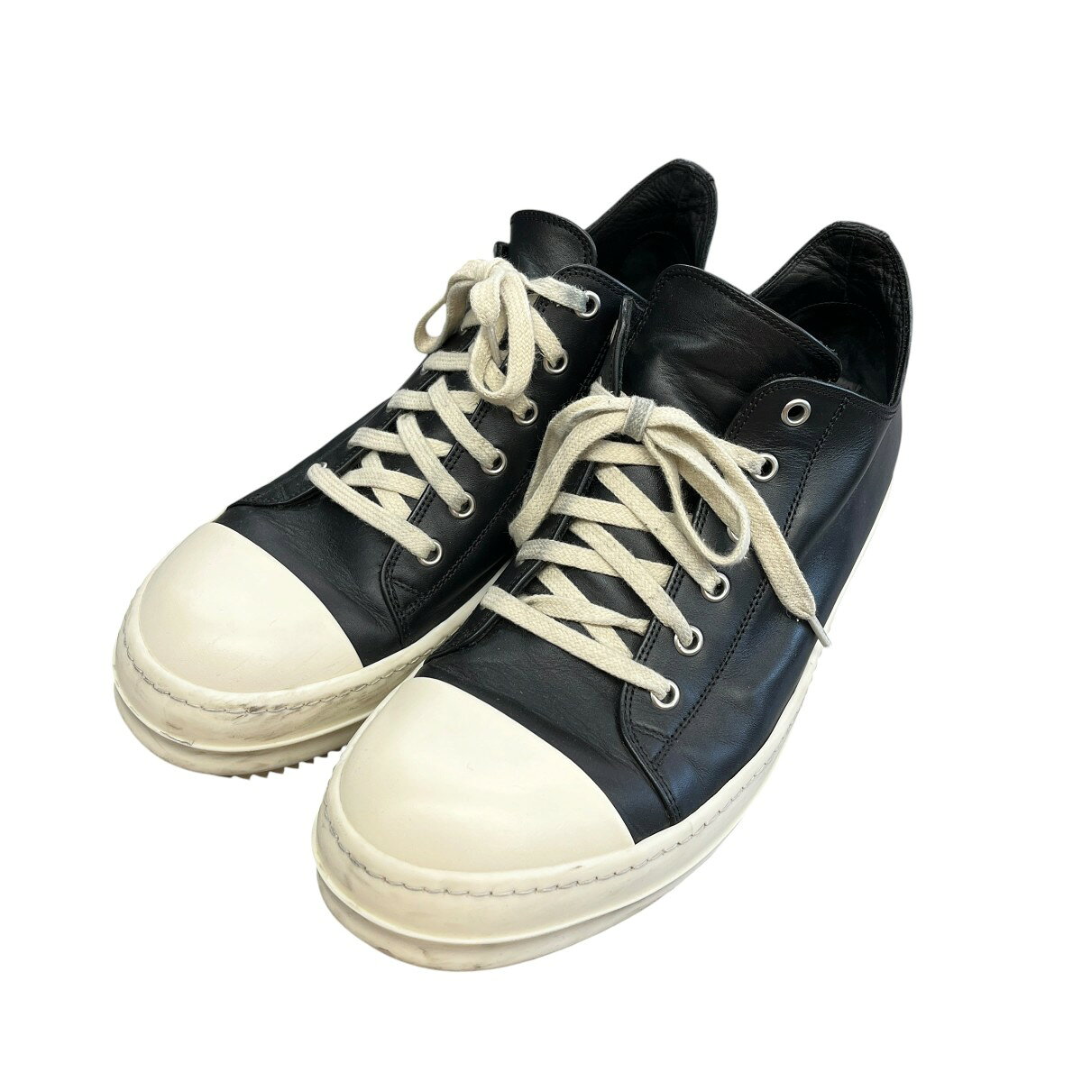 Rick Owens リックオウエンス RAMONES SNEAKERS ラモーンズ ローカット レザースニーカー ブラック/ホワイト 楽天市場】rick owens ラモーンズ（靴）の通販