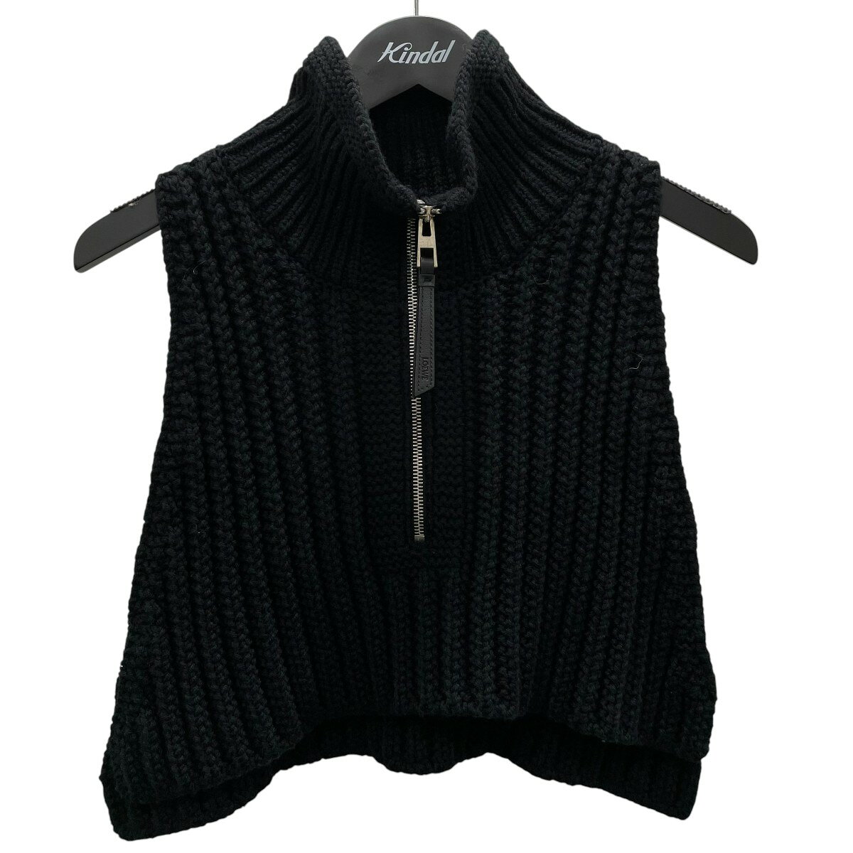 【中古】LOEWE　ハーフジップニットベスト H526Y17K48 ブラック サイズ：one size 【010826】（ロエベ）