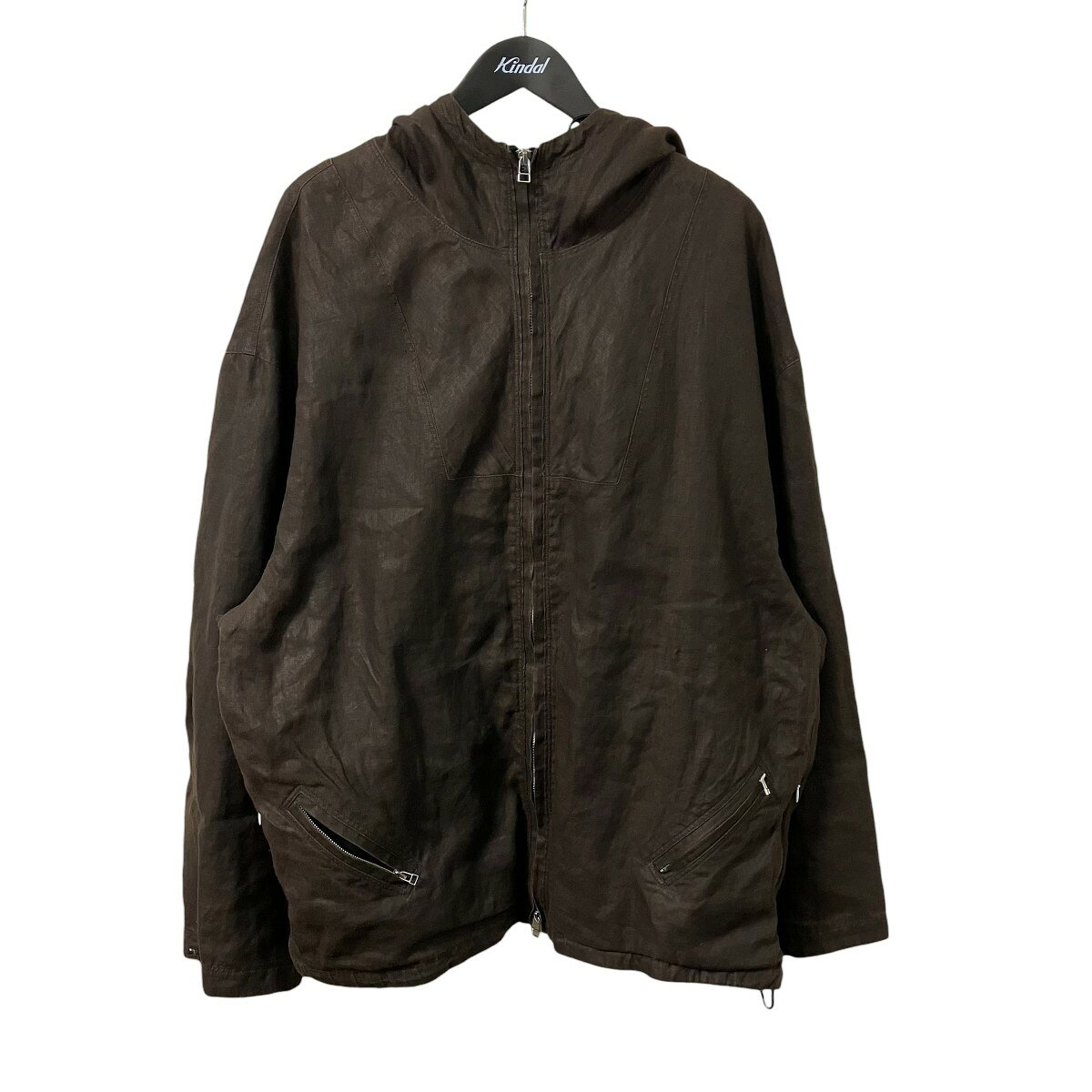 【中古】BIBLIOTHERK　25SS フーデッドジャケット ブラウン サイズ：M 【060826】（ビブリオテーク）