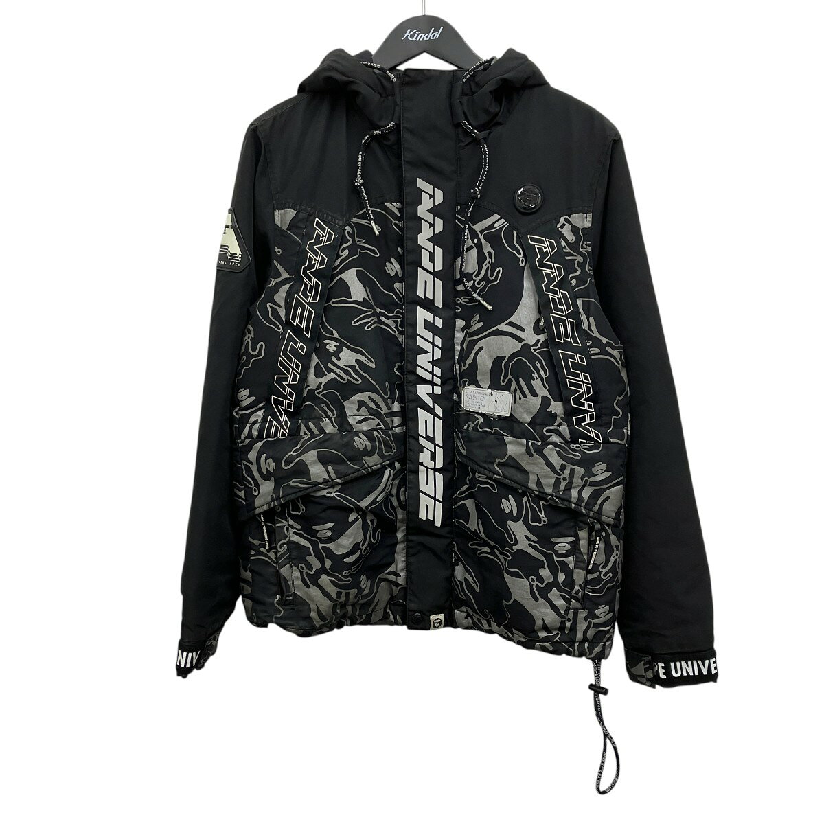 アベイシングエイプ A BATHING APE 裏地メッシュ ラバーロゴ ナイロン