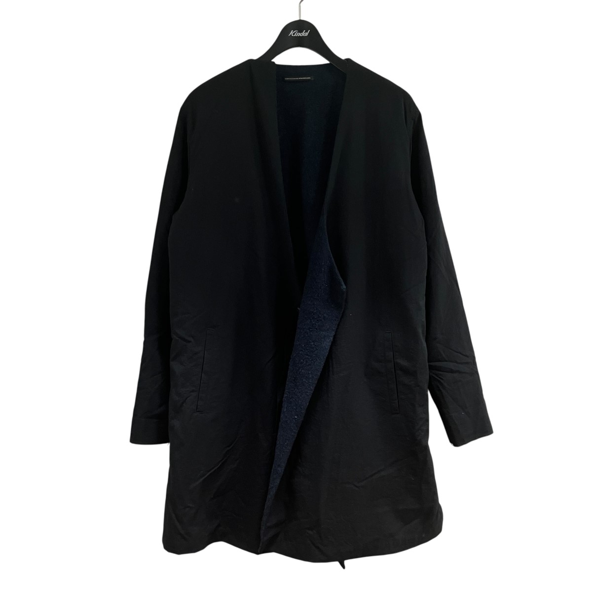 美品】Y's for living ワイズ 日本製 ガウンコート ブラック L 楽天