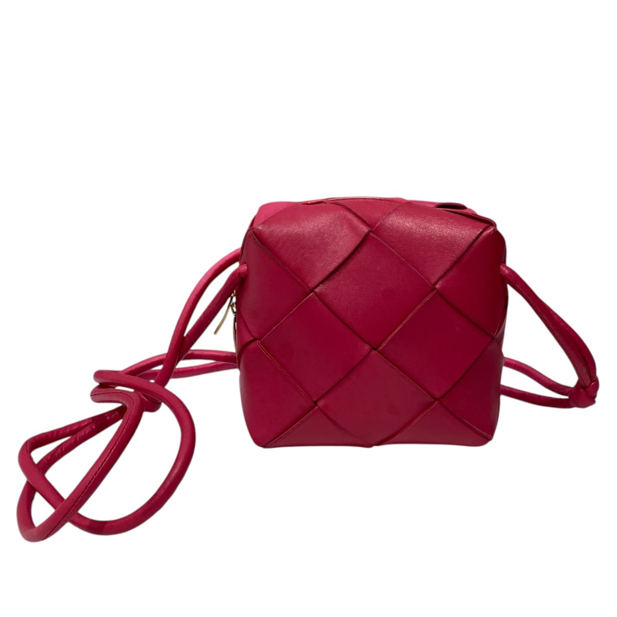 【中古】BOTTEGA VENETA　マキシイントレチャート ショルダーバッグ ピンク 【150826】（ボッテガヴェネタ）