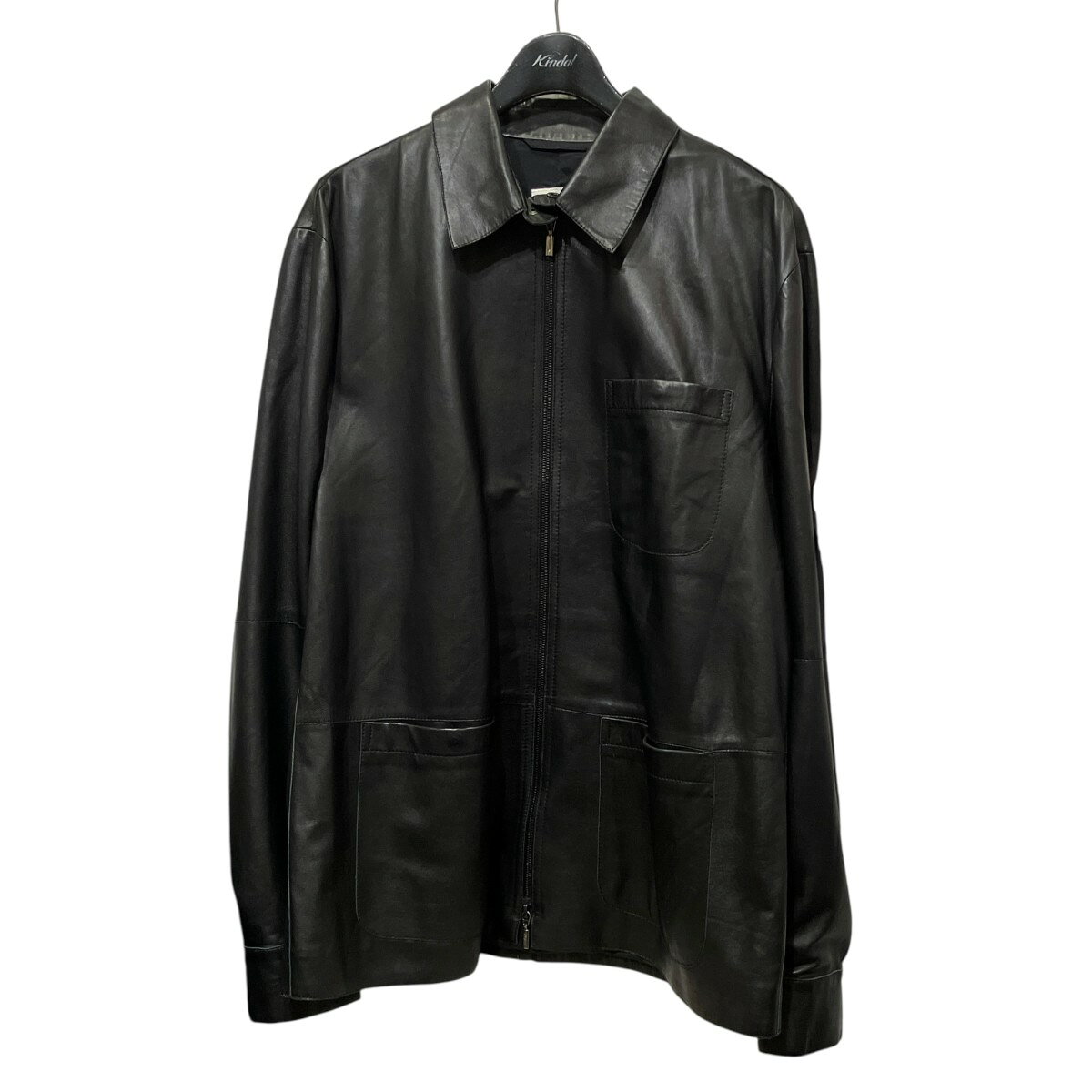美品 アルマーニコレツィオーニ ラムレザー ジャケット 48 美品 定価20