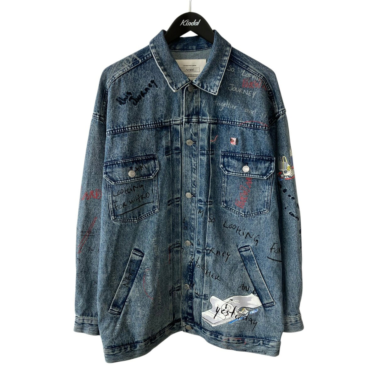 【中古】AMERI　10th History Jacket デニムジャケット 0225106610420 スカイブルー サイズ：M 【300826】（アメリ）