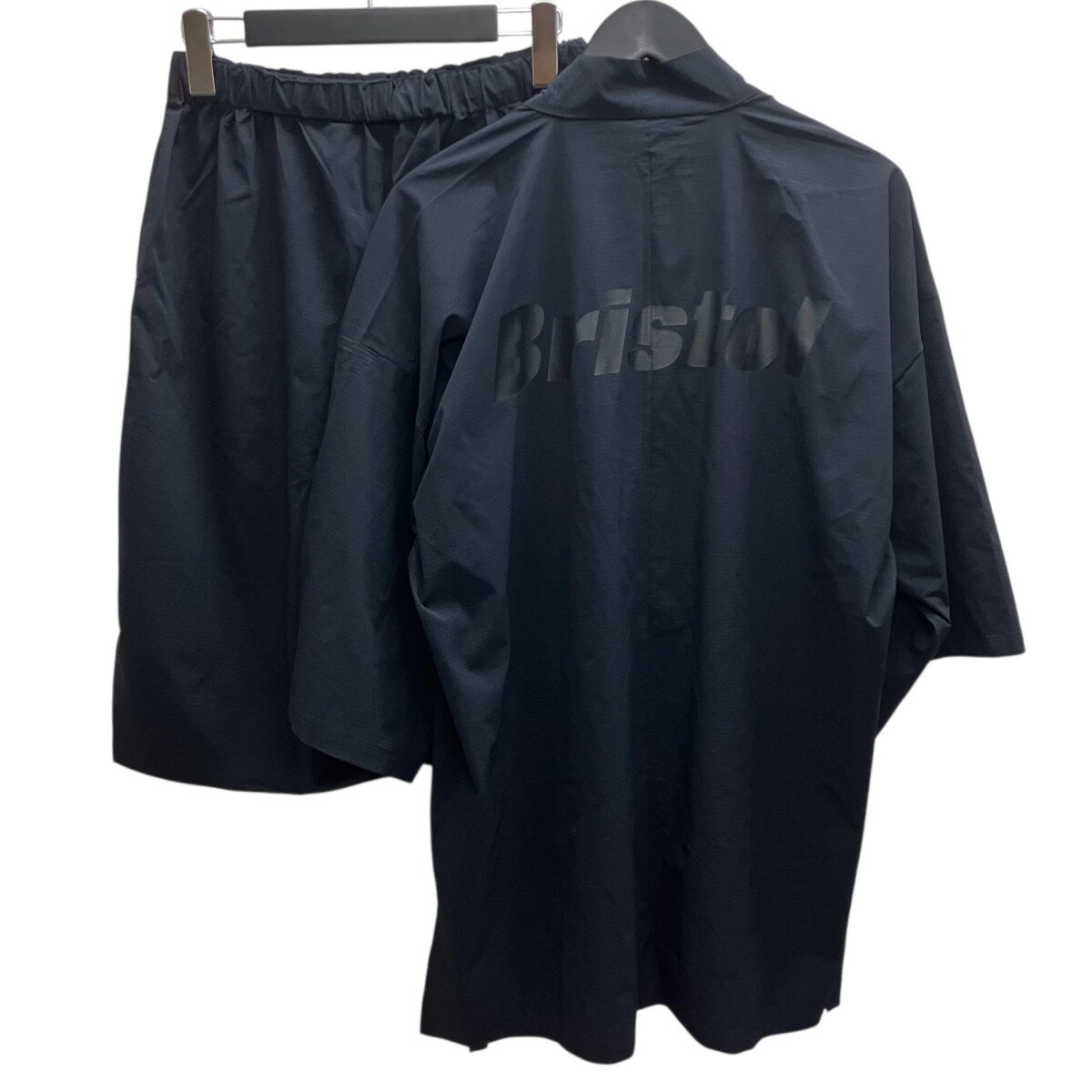 【中古】F．C．R．B．　甚平 じんべい ブラック 黒 トップス パンツ セットアップ ...