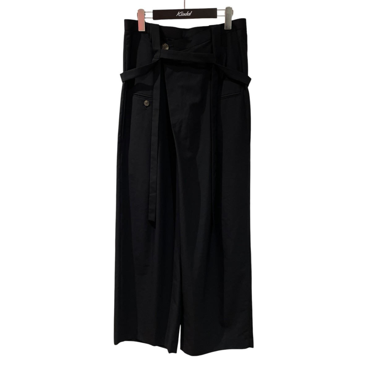 【中古】ENFOLD　STRAP-TROUSERS サスペンダー付パンツ 300IA233-0981 ブラック サイズ：36 【270926】（エンフォルド）