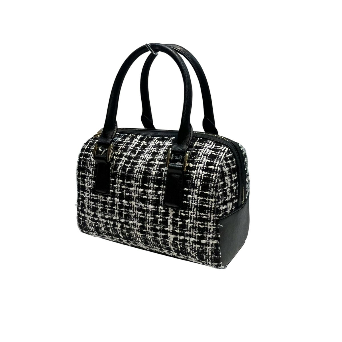 【中古】自由区　ハンドバッグ ホワイト×ブラック 【031026】（ジユウク） kind-u-13659609 ブランド古着のカインドオル パッケージ画像