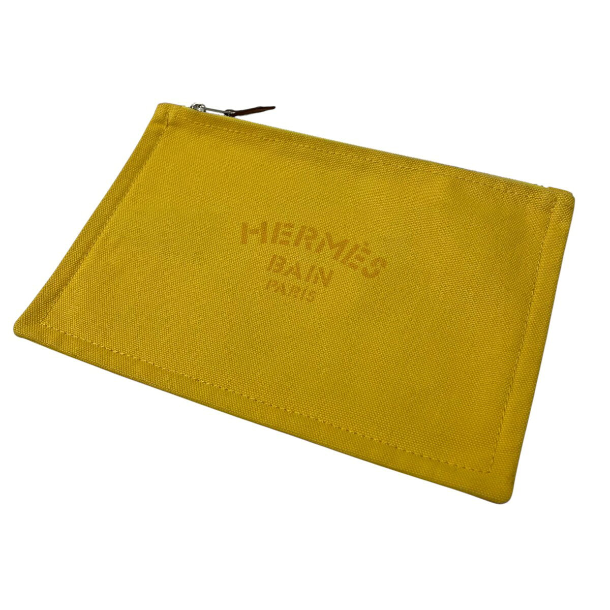 HERMES フラットポーチ イエロー （エルメス）