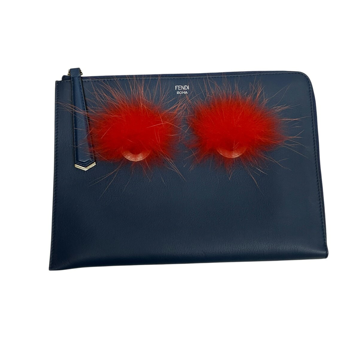 FENDI バッグバグズ モンスター クラッチバッグ 01670250 ネイビー サイズ：ONE SIZE （フェンディ）