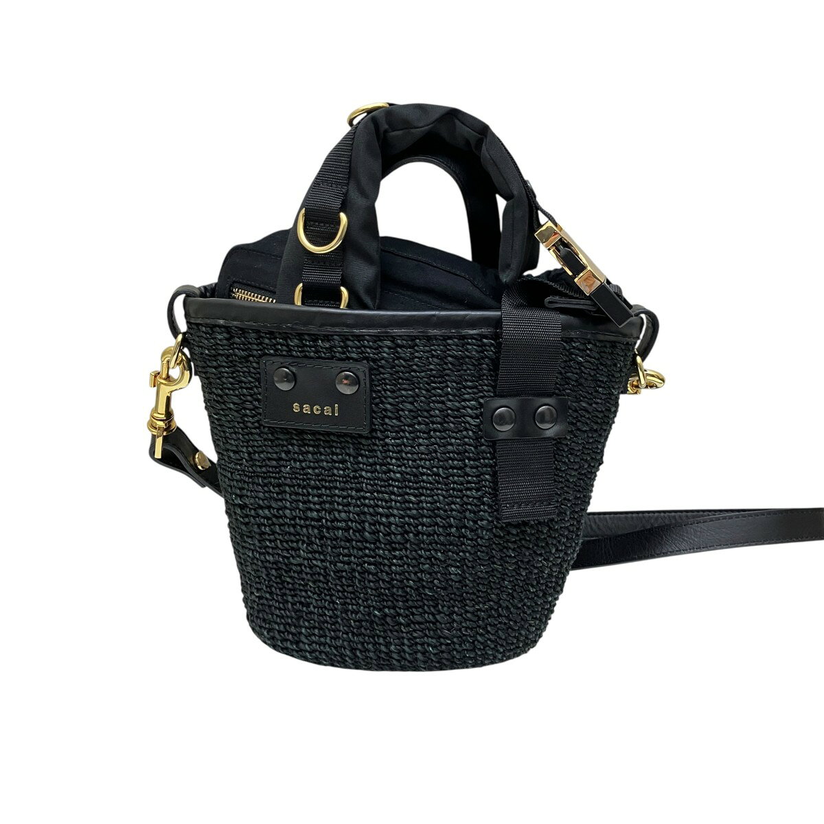 sacai Hybrid Marche Micro Bag 2WAYショルダーカゴバッグ ブラック （サカイ）
