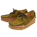 【中古】weaver Moccasin　MARMOT マーモット スウェード 　ワラビー　シューズ モスグリーン サイズ：41 【221116】（ウィーバーモカシン）