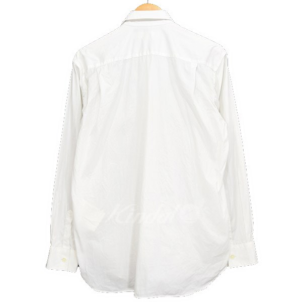 【中古】COMME des GARCONS SHIRT　迷彩パッチワークシャツ 2017SS ホワイト×カーキ サイズ：XS 【270219】（コムデギャルソンシャツ）