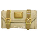 【中古】MARC by MARC JACOBS ベルト レザー ロング ウォレット ベージュ サイズ:- 【280219】(マークバイマークジェイコブス)