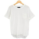 【中古】LOUNGE LIZARD MAHABAR COTTON TEE ポケットTシャツ 2018SS ホワイト サイズ：1 【280619】（ラウンジリザード）