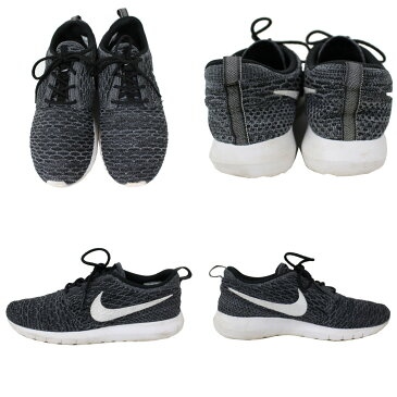 【中古】NIKEFLYKNIT ROSHERUN　677243-010　スニーカー　シューズ グレー他 サイズ：26cm