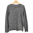【中古】KAZUYUKI KUMAGAI ATTACHMENT グレンチェックニットジャカードクルーネック 2017AW グレー サイズ:1 【101219】(...
