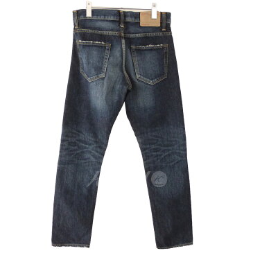 【中古】WTAPS17SS「BLUES VERY SKINNY TRASH」ダメージ加工デニムパンツ インディゴ サイズ：M 【4月12日見直し】