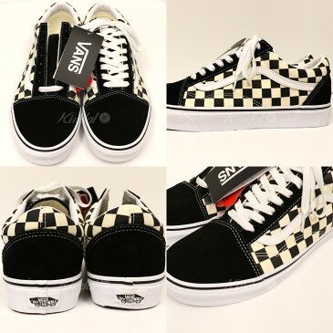 【中古】VANS OLD SKOOL Primary Checkオールドスクール チェッカーフラッグスニーカー ブラック×ホワイトBlk/White サイズ:US9.5(27.5cm) 【050221】(バンズ)