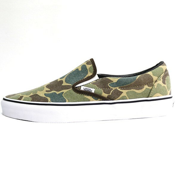 【中古】VANS　Classic Slip-On Camo VAN DOREN　スリッポン グリーン サイズ：US10（28cm） 【120421】（バンズ）