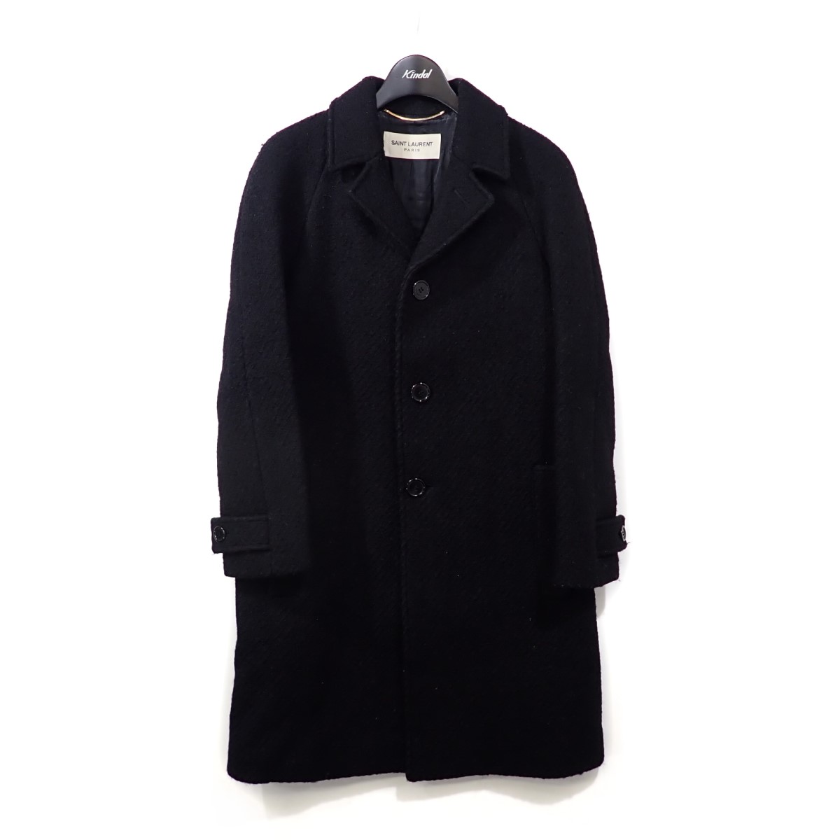 【中古】SAINT LAURENT PARIS　364425 ウールコート ブラック 【181021】（サンローランパリ）