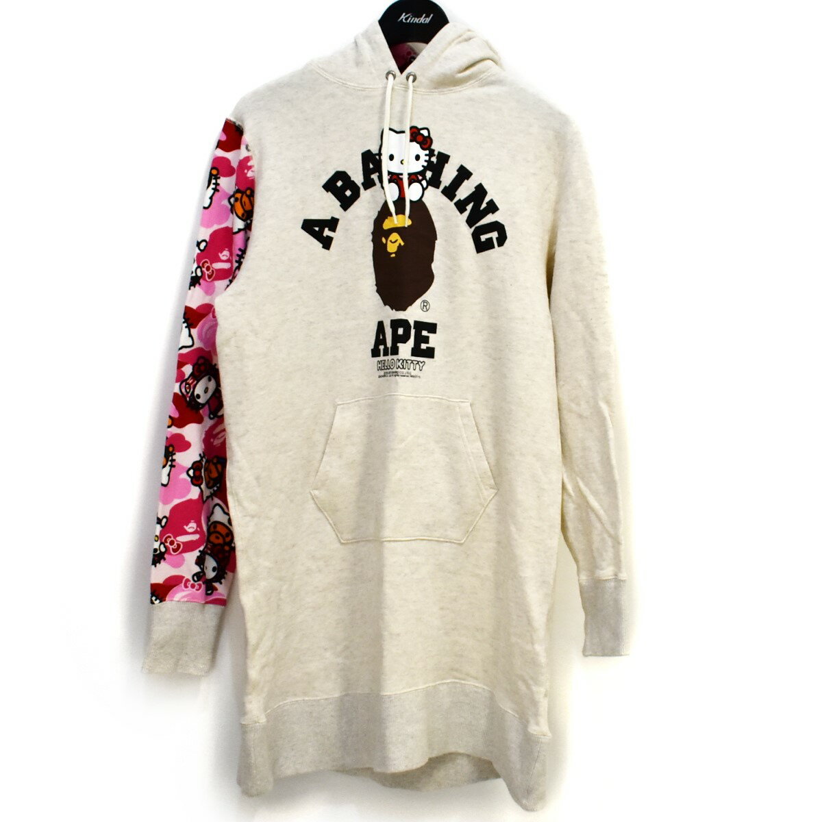 【中古】A BATHING APE× Hello Kitty CAMO JERSEY DRESS グレー サイズ：S【価格見直し】