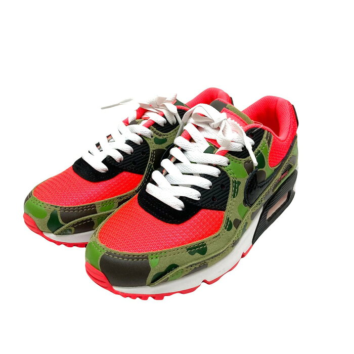 【中古】NIKE×atmos　AIR MAX 90 スニーカー オリーブ サイズ：23．5 【281221】（ナイキ×アトモス）