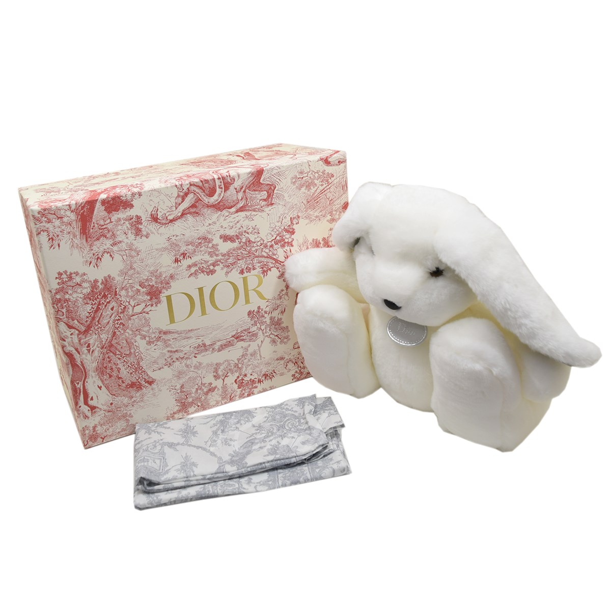 【中古】baby Dior　ぬいぐるみバニー フェイクファー ホワイト サイズ：- 【310122】（ベビー ディオール）