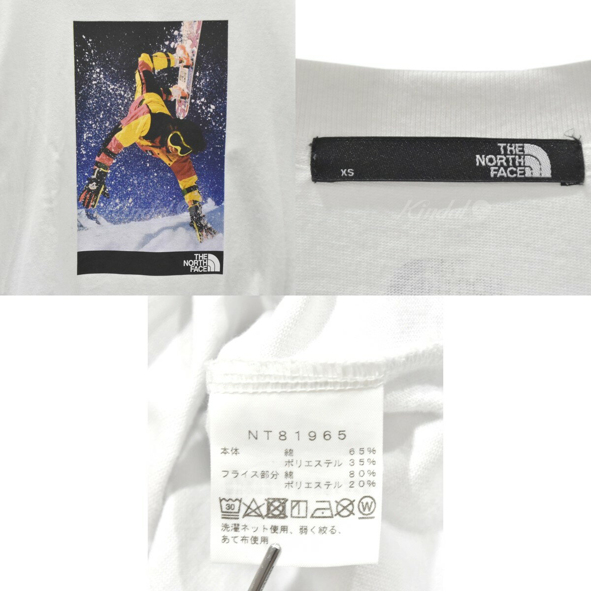 【中古】THE NORTH FACERAGE L／S Tee レイジロングスリーブティー ロンT ホワイト サイズ：XS【価格見直し】