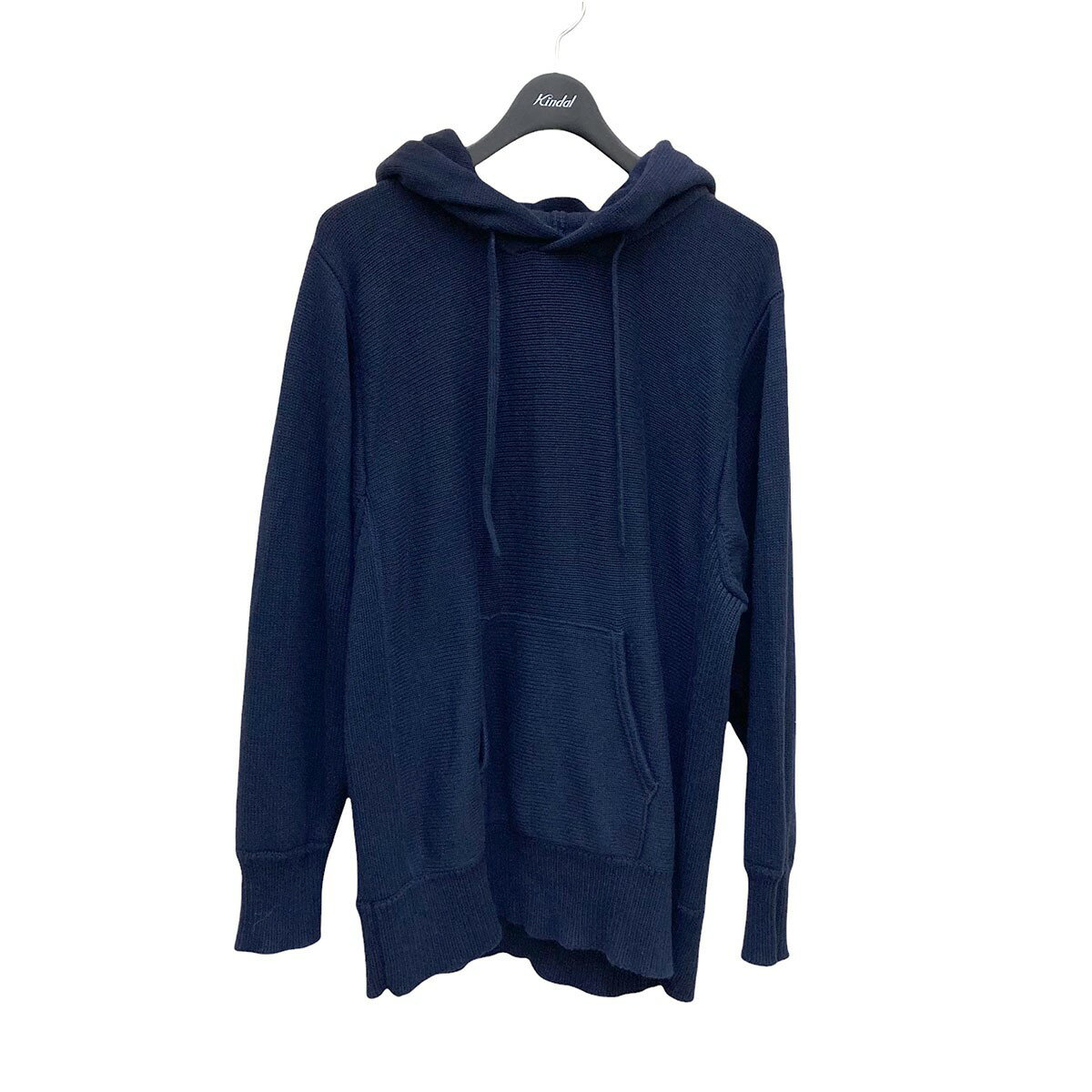 【中古】UNUSED　5G knit hoodie ネイビー サイズ：2 【170222】（アンユーズド）