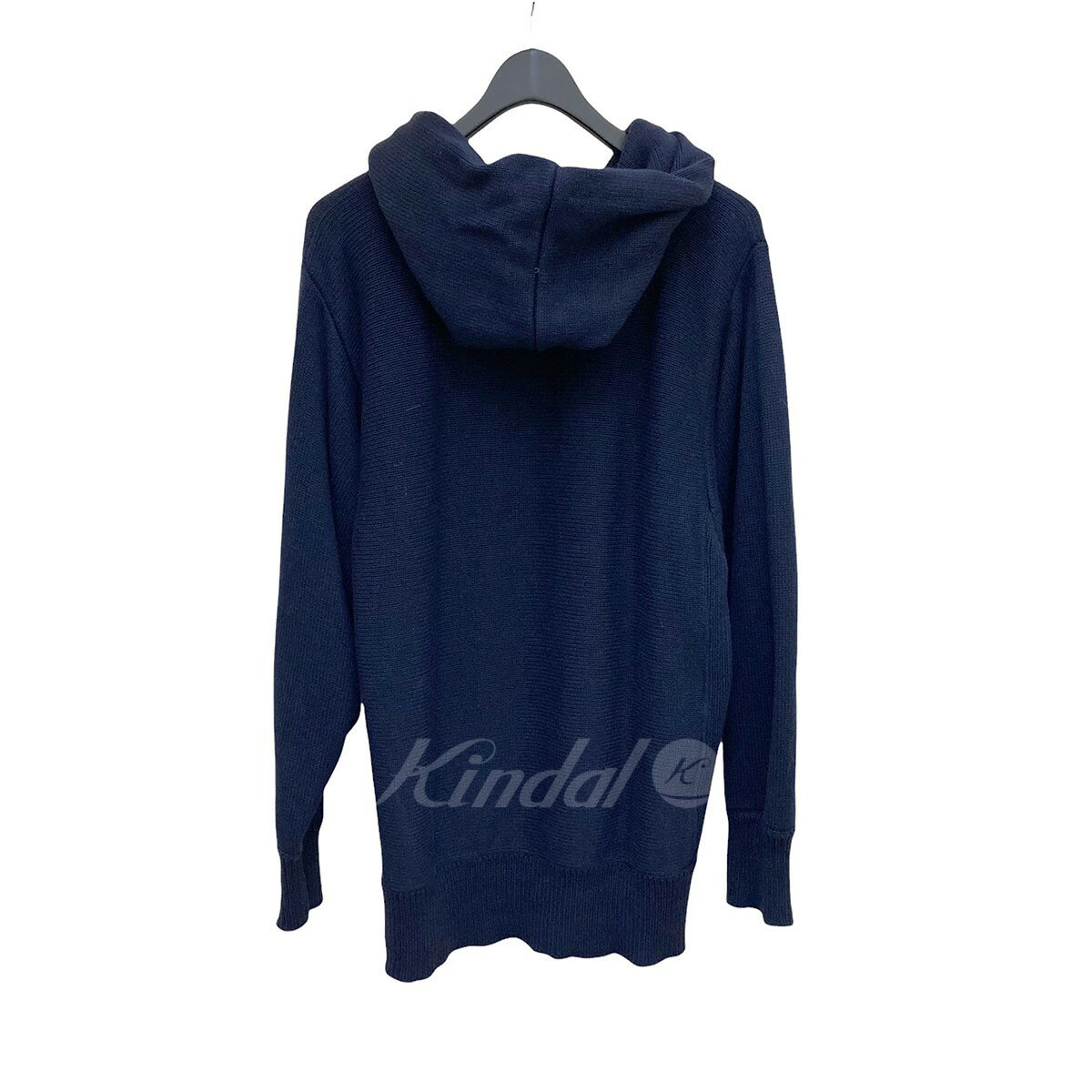 【中古】UNUSED　5G knit hoodie ネイビー サイズ：2 【170222】（アンユーズド）