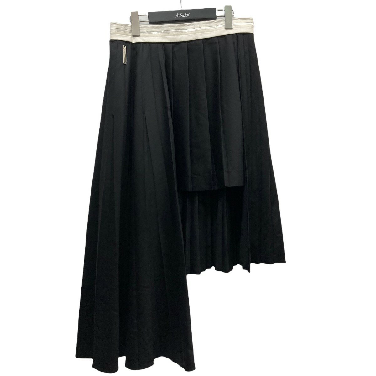 【中古】PETER DOLORO PIANAアシンメトリープリーツスカート ブラック サイズ：36【価格見直し】