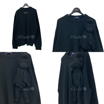 【中古】LOUIS VUITTON 2021AW テディベアニット ブラック サイズ:L 【190322】(ルイヴィトン)