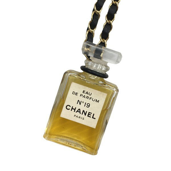 【中古】CHANEL　No．19 パヒューム フレグランス 香水 ミニボトル ネックレス ゴールド／ブラック サイズ：- 【190322】（シャネル）