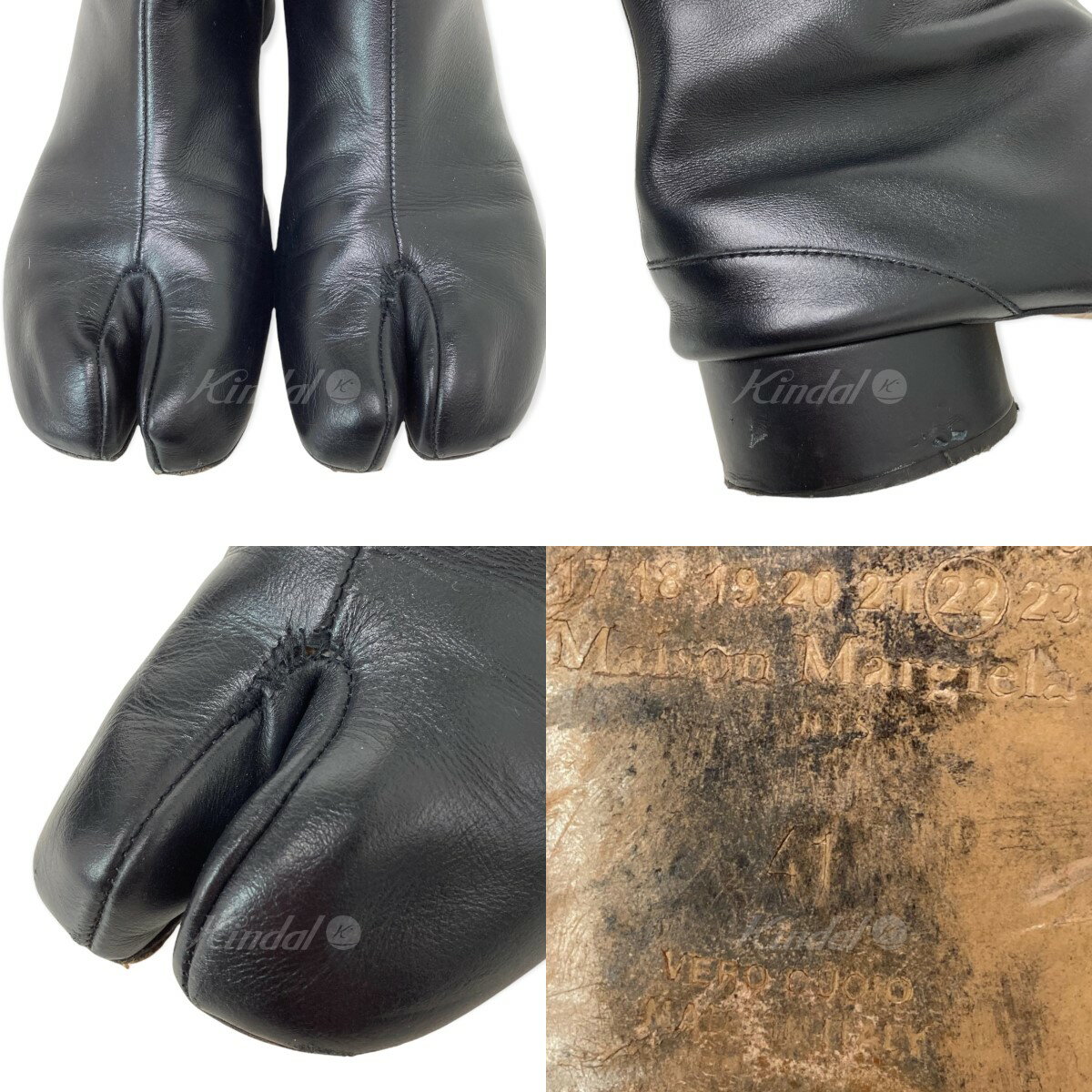 【中古】MAISON MARGIELA 22「TABI BOOT」足袋ブーツ ブラック サイズ：41【価格見直し】