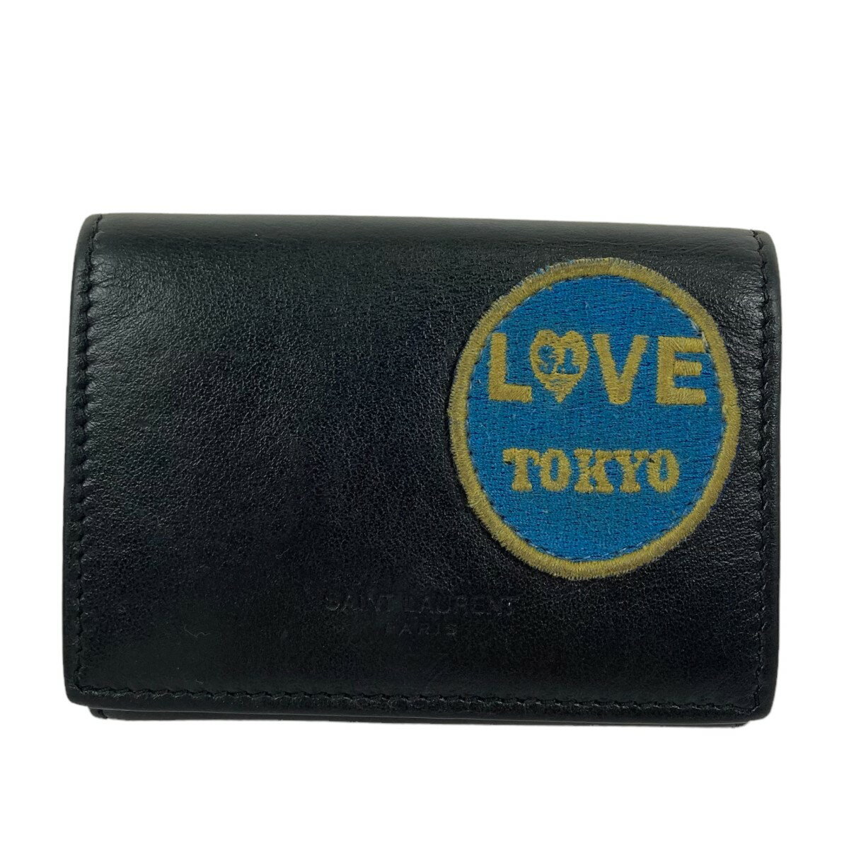 【中古】SAINT LAURENT PARISLOVE TOKYO tiny wallet GINZA SIX LIMITED ITEMS 財布 ブラック サイズ：-【価格見直し】