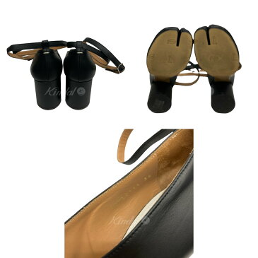 【中古】Maison Margiela22足袋アンクルストラップパンプス ブラック サイズ:36【価格見直し】