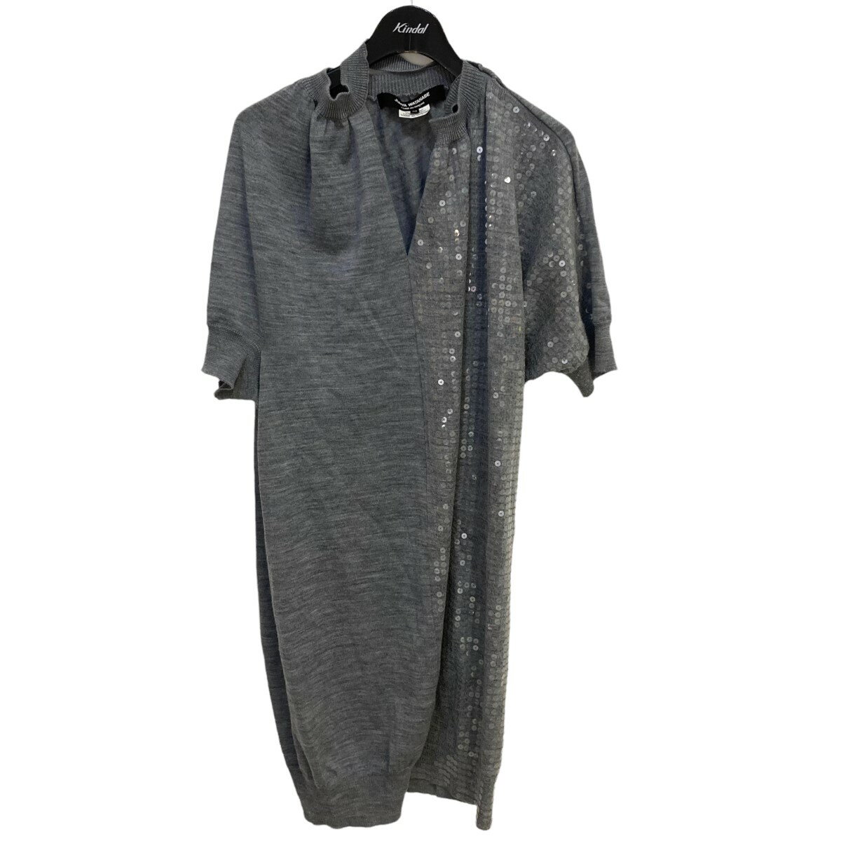 【中古】JUNYA WATANABE COMME des GARCONS　21ss スパンコール ニットワンピース グレー サイズ：M 【040522】（ジュンヤワタナベコムデギャルソン）