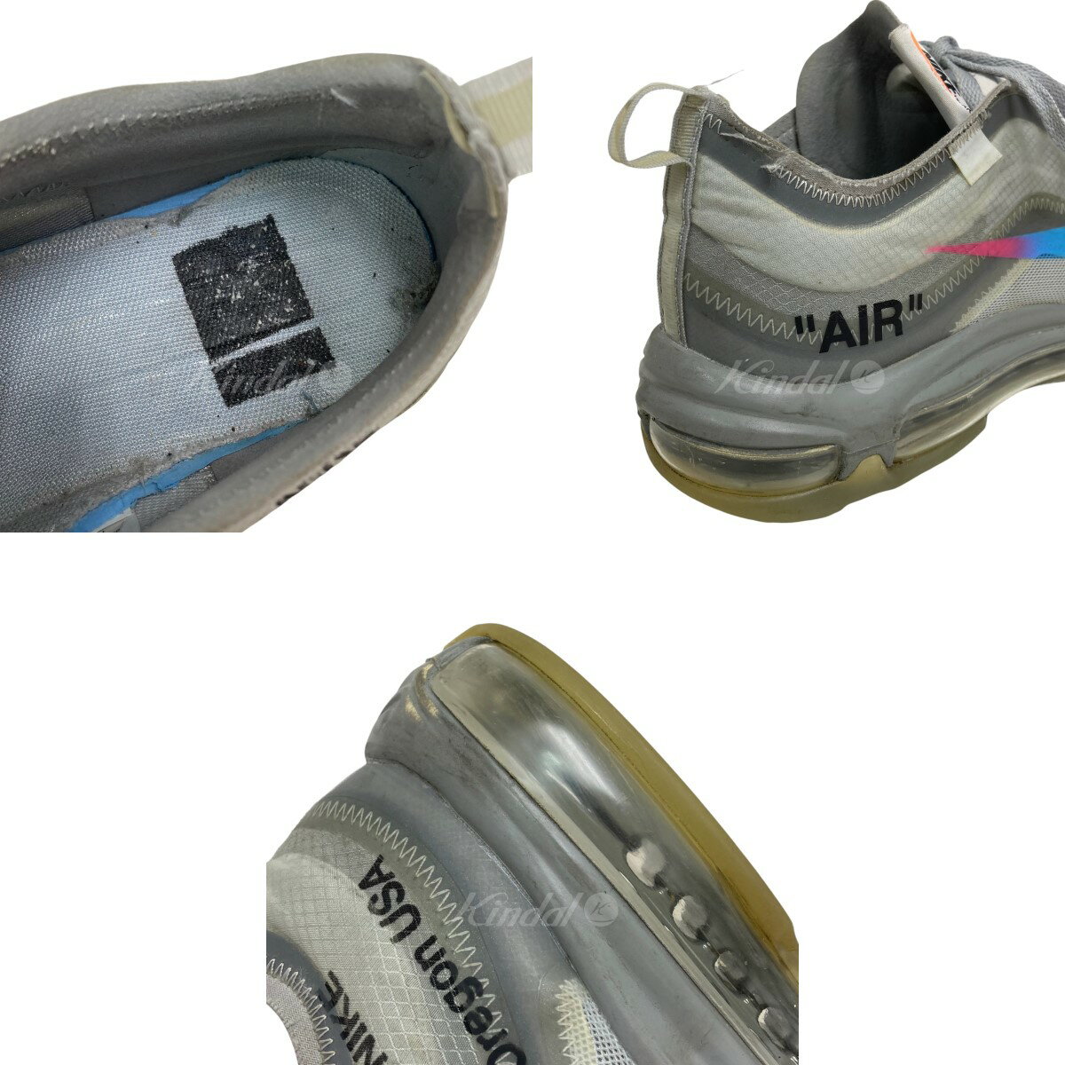 【中古】OFFWHITE「THE 10：NIKE AIR MAX 97 OG」スニーカー グレー サイズ：27．5cm【価格見直し】