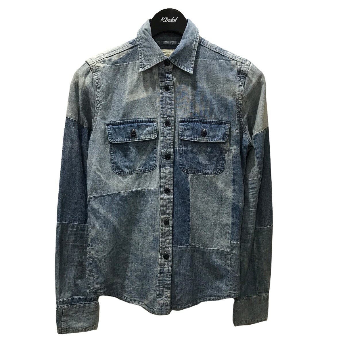 【中古】DENIM ＆ SUPPLY Ralph Lauren　パッチワークデニムシャツ インディゴ サイズ：XS 【260522】（デニム ＆ サプライ ラルフ ローレン）