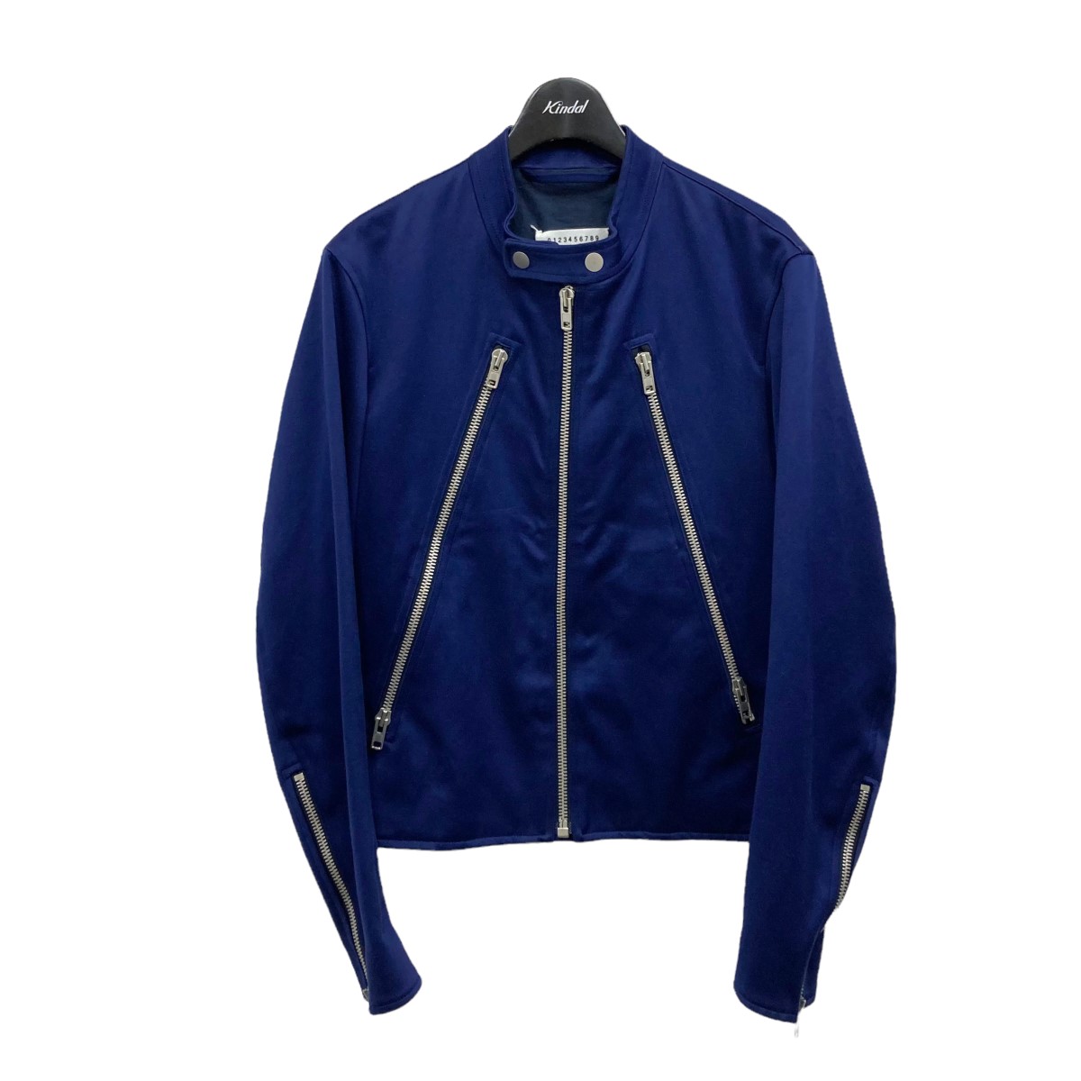 【中古】Maison Margiela　2019SS 「Sport Jacket」 コットンハノ字ライダースジャケット ネイビー サイズ：44 【020622】（メゾンマルジェラ）のサムネイル