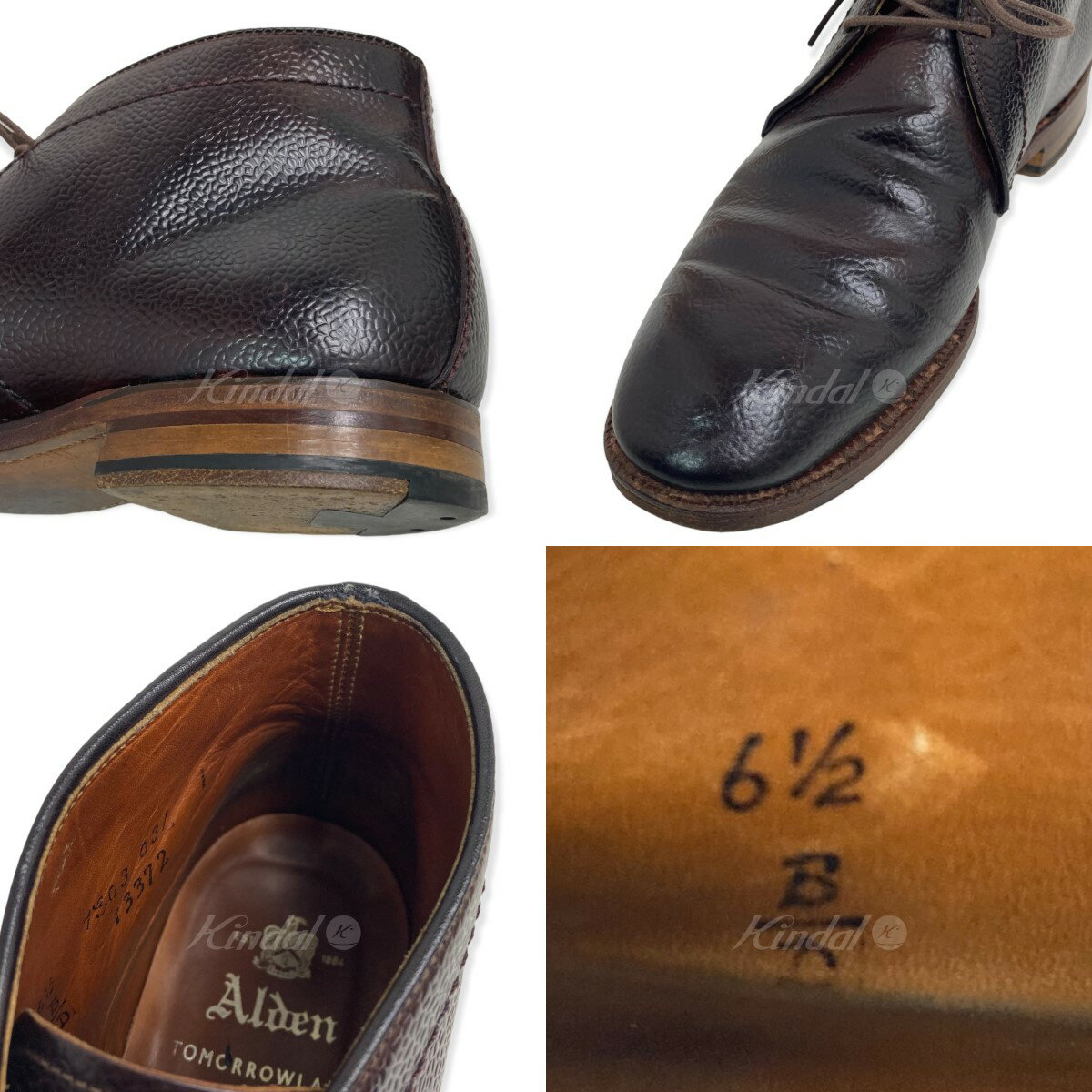 【中古】ALDEN「13372」コードバンチャッカブーツ ブラウン サイズ：6 1／2【価格見直し】