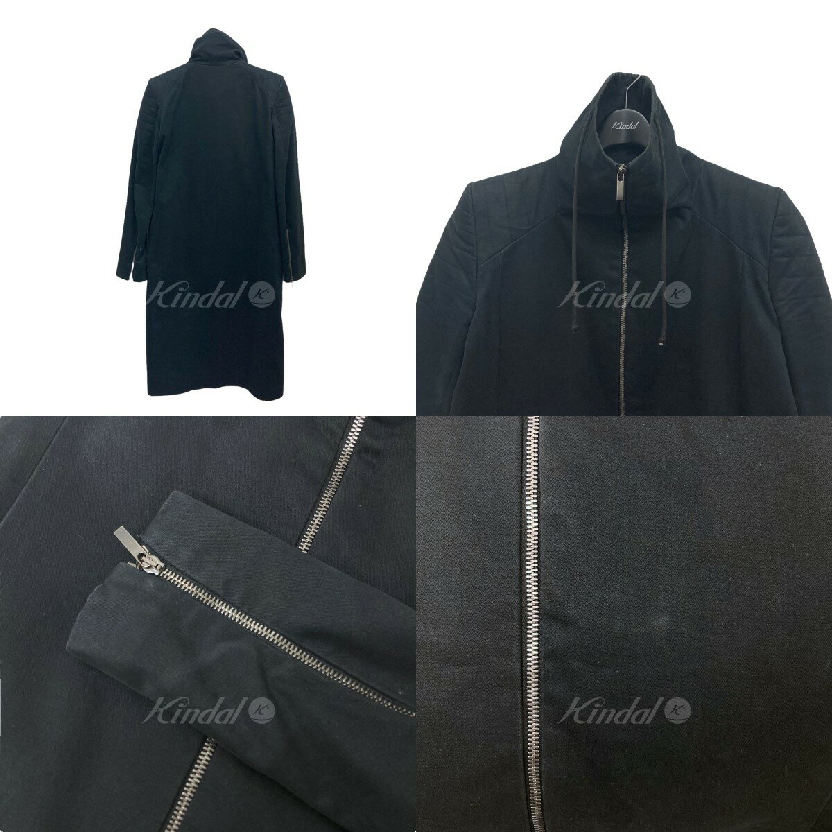 【中古】HAIDER ACKERMANN　ハイネックロングコート ブラック サイズ：38 【200622】（ハイダー・アッカーマン）