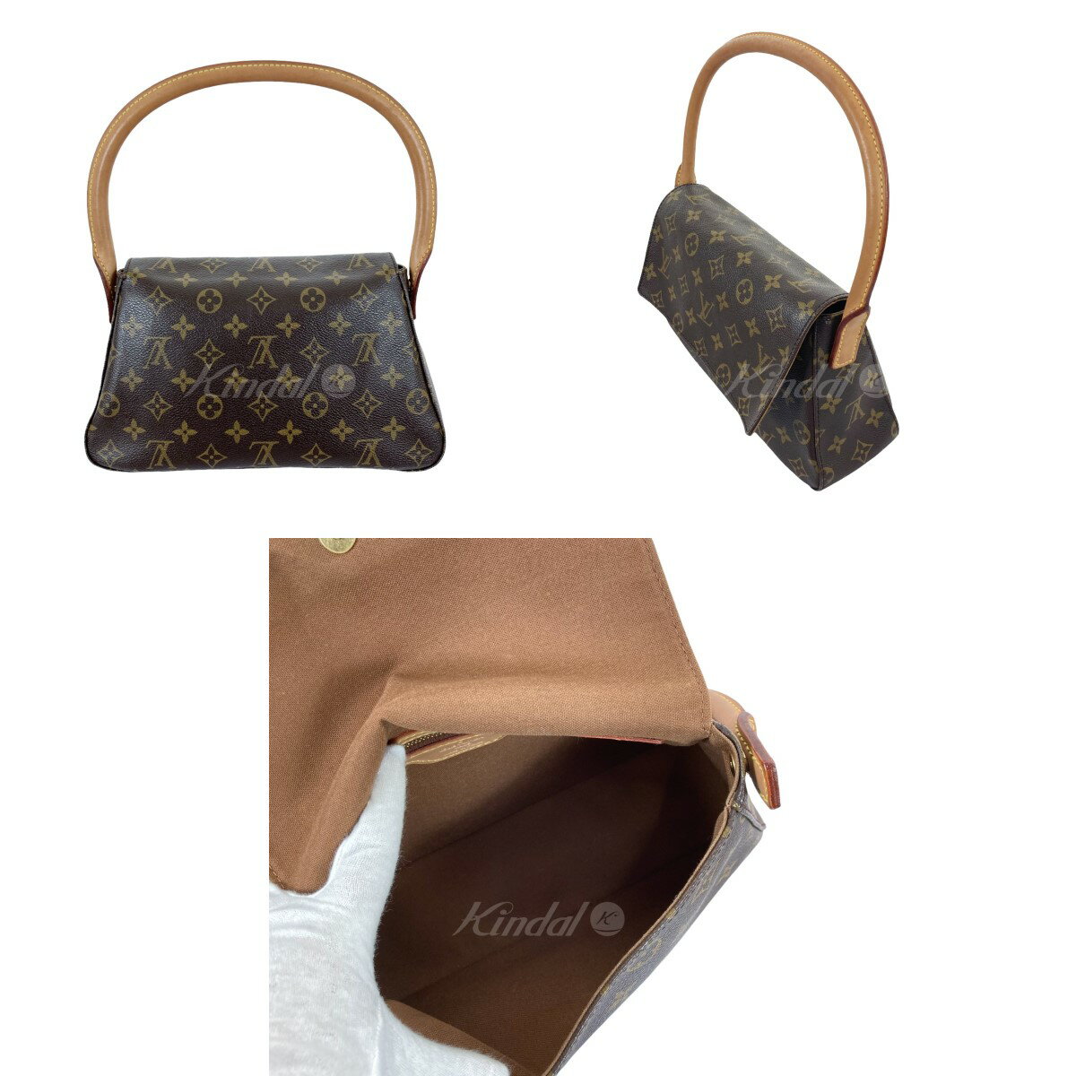 【中古】LOUIS VUITTON　ミニ・ルーピング モノグラムハンドバッグ M51147 ブラウン サイズ：- 【260622】（ルイヴィトン）