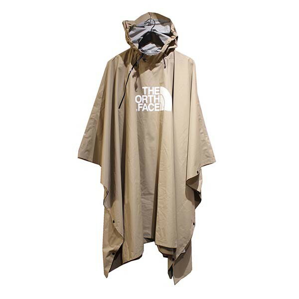 【中古】HYKE × THE NORTH FACE　19SS Slanting Poncho ポンチョ コート ナイロン レインコート ベージュ サイズ：FREE 【280622】（ハイク ザノースフェイス）